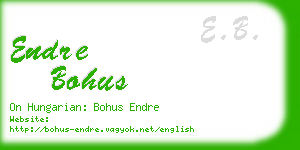 endre bohus business card